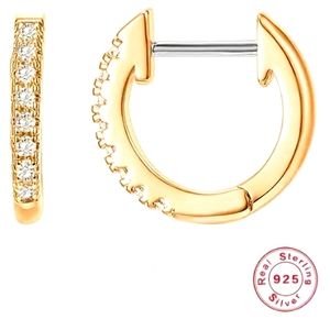 18K Gold Plated Sterling Silver Hoop Earrings